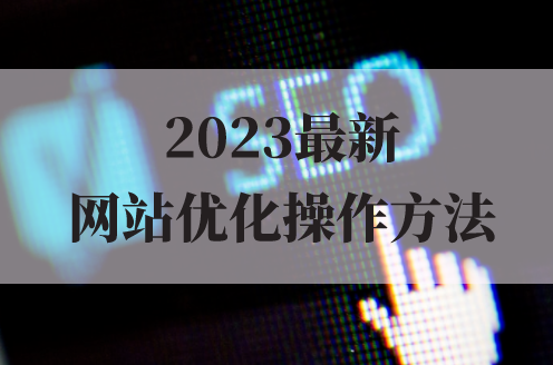 2023最新网站优化的操作方法(图1)